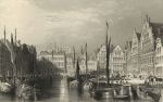 Gent 1879 gravure boten in de&nbsp;haven
